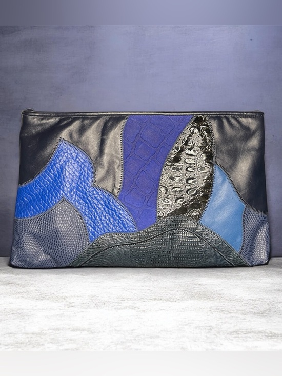 Handbags - Vintage Leather Patchwork Clutch
